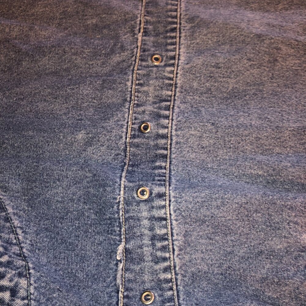 Sunshine Apparel Denim Sleeveless Romper Dress, Size 2X - Picture 9 of 10
